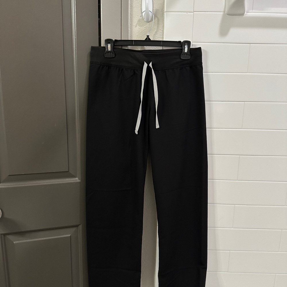 FIGS Black Livingston Small Drawstring Pants, Regular Length and Waist